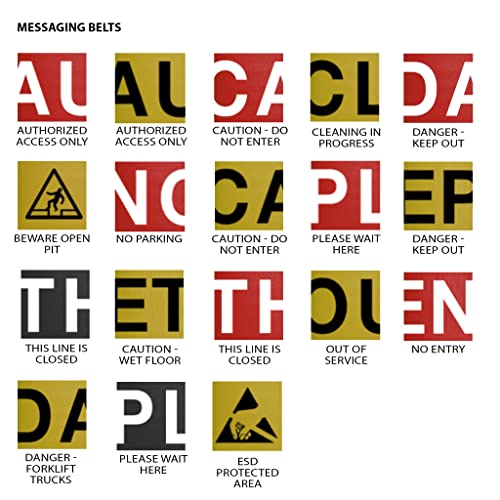 Montour Line WM115 Wall Mounted Retractable Belt Barrier with Magnetic Belt End, Magnetic Mount, Polished Stainless Steel Casing (11 ft Black Belt) - color: Black, size: 11 ft