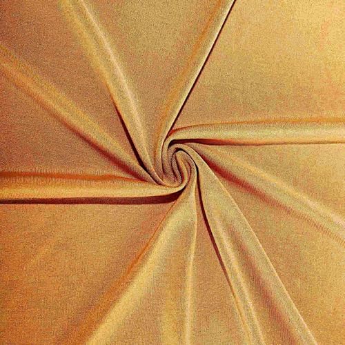 5x12 feet Gold 4-Way Stretch Spandex Divider Backdrop Curtain Party Wedding Ceremony Decorations - color: Gold