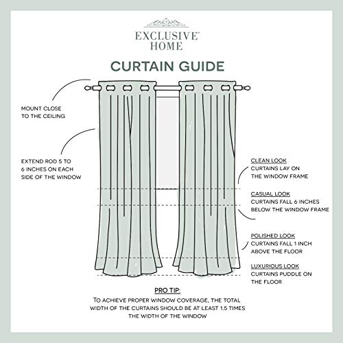 Exclusive Home Curtains EH8196-03 2-108G Velvet Heavyweight Grommet Top Curtain Panel Pair, 54x108, Navy, 2 Count - color: Navy, size: 54"W x 108"L (Pack of 2)