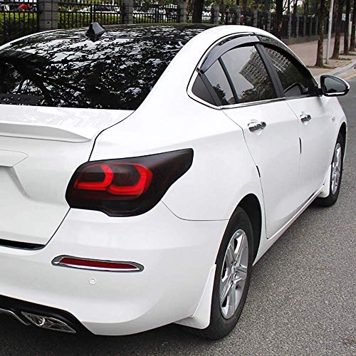 KOMAS 12” X 48” Tint Vinyl Film Sticker Sheet Roll for Car Headlight, Tail Lights, Fog Lights with Squeegee + Cutter (Matt Black) - color: Matt Black