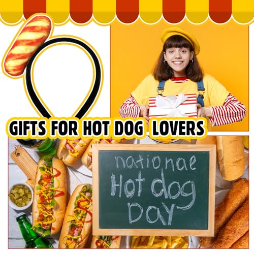 Knitgrip 2 Pcs Funny Headbands Pickle Hot Dog Strawberry Banana Chili Pepper Taco Style Funny Costume Accessories(Hot Dog) - style: Hot Dog