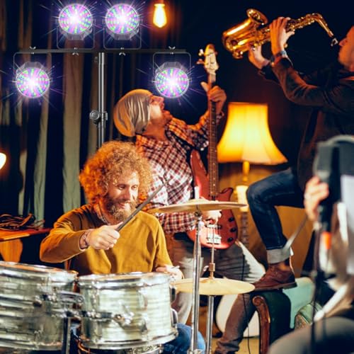 DJ Light Stand, T-Bar Tripod Stage s Portable and Adjustable 49-114 Inch Heavy Duty