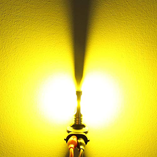 Alla Lighting 3800lm 886 898 881 LED Fog Light Bulbs Super Bright, 3000K Amber Yellow ETI 56-SMD 889 894 H27 Replacement (Off-road used only) - color: 3000K Yellow