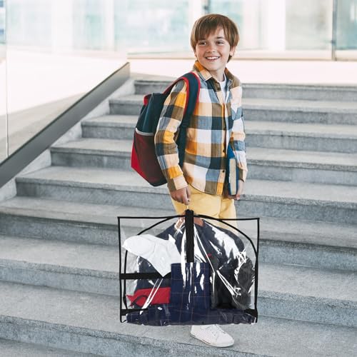 Zilink Kids Dance Costume Garment Bag Cheer Uniform Garment Bags 40 in - color: Clear Black, size: 8 Pack