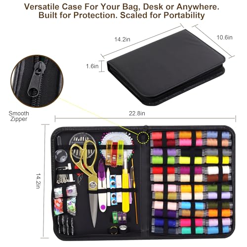 Sewing Kit for Adults, 238 pcs Sewing Accessories,38XL Thread Spools