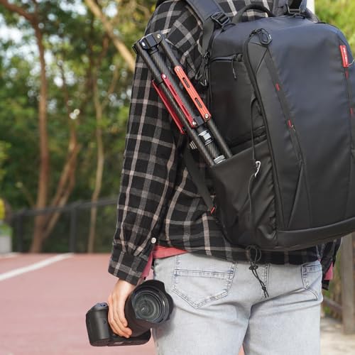 ULANZI Light Stand Carbon Fiber MT-49, Adjustable Tripod Stand for Photography with Phone Clip, 194cm/76.4inch Studio Sturdy Tripod for Speedlight Flash Softbox Strobe Light Camera with Carrying Bag