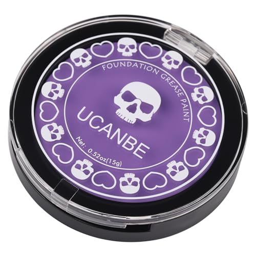 UCANBE Purple Face Body Paint Makeup Foundation, Professional Blendable Cream Greasepaint, Non-Toxic Face Paint Kit for Halloween Parties, Mermaid SFX Makeup, Ursula Widowmaker Dabi Costume & Cosplay - color: Purple