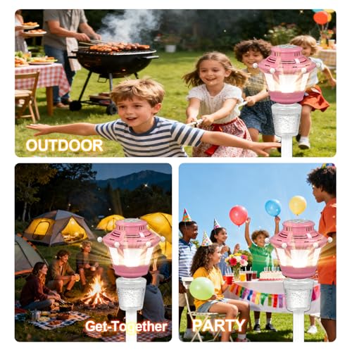 Bubble Machine for Kids Outdoor, 40" Adjustable Height Automatic Bubble Blower with Light & Rechargeable Battery, Bubble Maker Toy for Toddlers Party Birthday (Includes 3 Solution), Pink - color: Pink-1 Pack