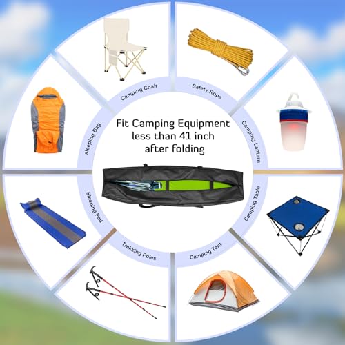 INFANZIA 41inch Large Travel Duffel Bag, 94L Heavy Duty Luggage | 600D Water Resistant Foldable, 2 Upgrade Lockable Zippers, Sport Equipment Storage Bag, for Moving Camping Tent Tripod - size: 41x10x14 inch