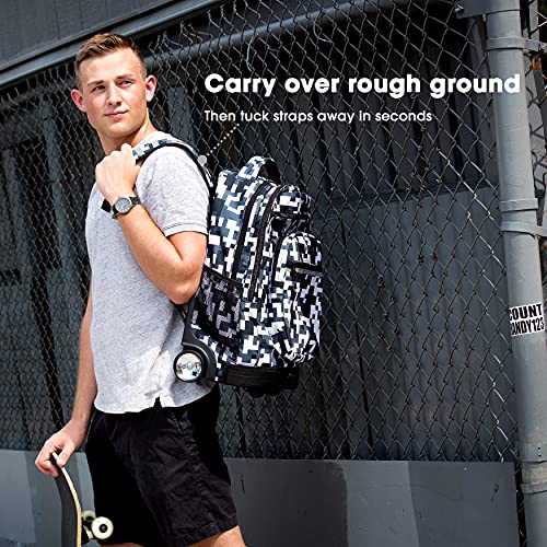 J World Sundance Laptop Rolling Backpack for Girls Boys. Roller Bookbag with Wheels, 20 Inch, Trinket - color: Trinket