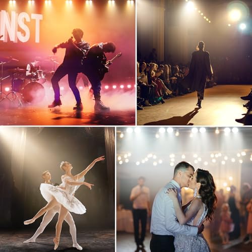 Stage Lights, 120W COB Spotlights LED Par Can Blinder Lights, 2 in 1 Cool White & Warm White DMX512 Sound Activated Audience Uplights for Events Party Wedding Theater Church Concert Dance 1Pc