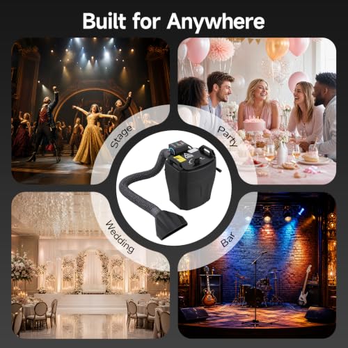 3500W Dry Ice Fog Machine, Low Lying Fog Machine with 1614Ft² Coverage, 110V DJ Effect Smoker Atmospheric Effects Machine with Tube 10L Tank for Stage Party Wedding DJ Club