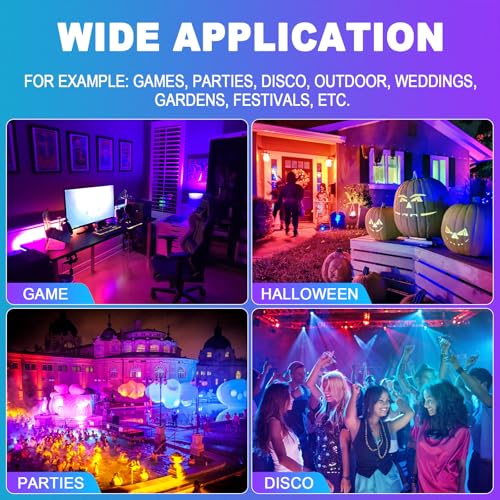 RIGIDON 2 Pack 28W LED Wall Washer Light, Dimmable Music Sync RGB Light Bar - size: 2 Pack 28W