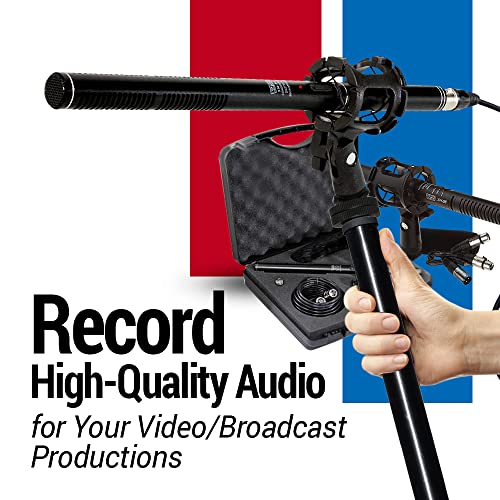 VidPro XM-88 Professional Video & Broadcast Shotgun Microphone Kit, 13-Piece, XLR, Aluminum Alloy, for Recording, Live Streaming, Music, Speaking, Interviews - style: XM-88
