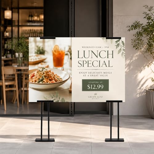 Poster Stand, Heavy Duty Adjustable Sign Holder Stand Height Up to 60 Inches and 180° Rotation Poster Holder for Board & Foam 1PC