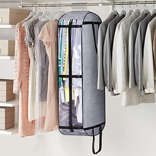 MISSLO Hanging Garment Bags for Travel Suit Bags for Closet Storage 50" Moving Bags for Clothes Dress Cover for Coat, Jacket, Shirt, Clothing (Pack of 3) - size: 50 inch (Pack of 3)