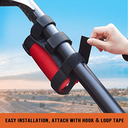KEMIMOTO UTV Speaker Mount, Adjustable 2 Strap Style Portable Speaker Holder for 1.5" to 2.5" Roll Bar, Compatible with Polaris RZR Ranger Can Am X3 Commander Pioneer Kawasaki Mule (Pack of 2) - size: 3.54 x 5.31 x 2.55 inches (Pack of 2)