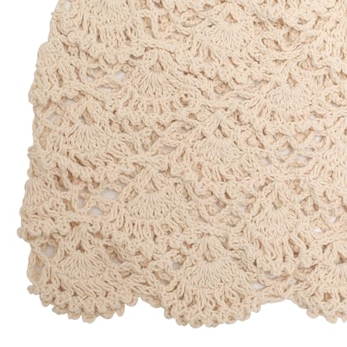 ZLYC Women Cotton Crochet Slouchy Beanie Hat Handmade Knit Summer Skull Cap | Lightweight breathable,boho casual chic look,travel photos festival party,café commute daily wear,beach concert gathering - color: Knitted Beige