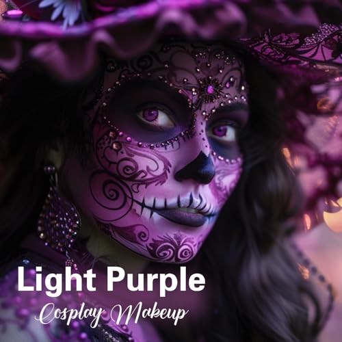 BADCOLOR Light Purple Face Paint Stick, Cream Lavender Periwinkle Eye Black, Sweatproof Waterproof for Sports Violet Lilac Halloween SFX Ursula Cosplay Costume Makeup - color: 1PCS Light Purple