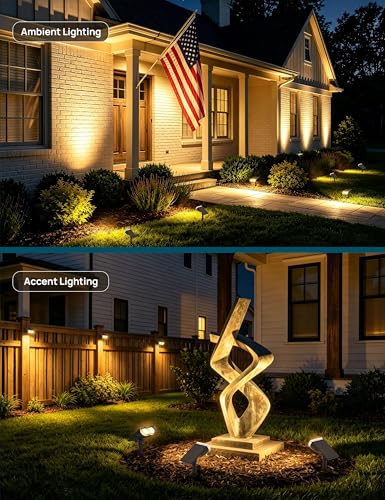 Linkind Solar Lights Outdoor Waterproof LED Spotlights Warm White 6 Pack - color: Warm White, size: 6 Pack