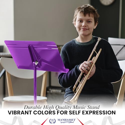 Manhasset 48 Symphony Music Stand for Sheet Music - Model 4801PUR - color: Purple, Glossy, size: Pack of 1