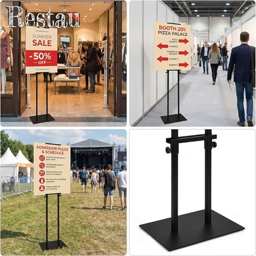 USCNC 1 Pack Floor Poster Board Stand, Double-Sided for Board & Foam Sign | Display Stand, Poster Holder - size: 1 Pack Poster Stand