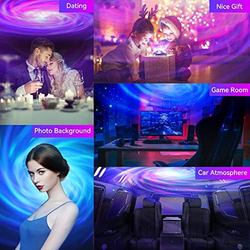 ENOKIK Galaxy Projector, Star Aurora Night Light Bluetooth Speaker, Black - color: Black