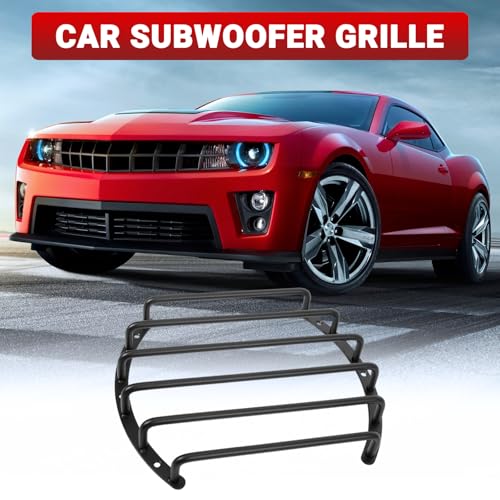 Metal Car Bar Grille Audio 8 Inches Speaker Subwoofer Grill Grille Cover 6 Bars- Pack of 1 - size: 8''-6
