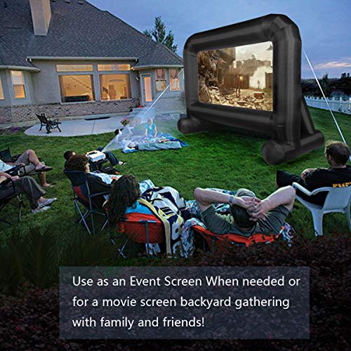 Inflatable Movie Screen Outdoor, OUTTOY Inflatable Projection Screen 16FT | Mega Blow Up Screen for Backyard Movie Night, Theme Parties, Celebrations,Quiet Fan,Storage Bag, Easy Set up - size: 16 ft