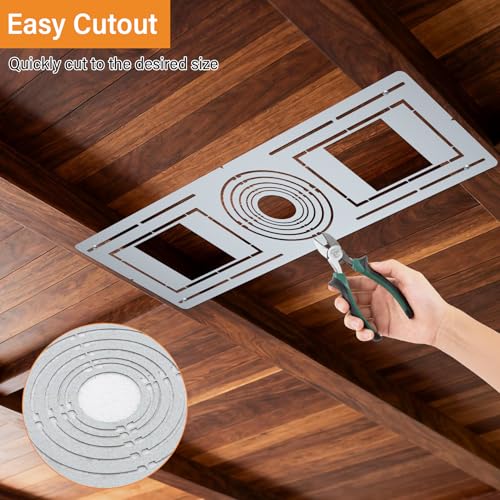 Neoaider New Construction Mounting Plate for 2” to 6” Recessed LED Light | 24 Pack, Galvanized Steel Rough-in Wafer Light Bracket w/Symmetric Round Holes, LED Recessed Lighting Housing Plate - color: Fit 2 to 6, size: 24 Pack