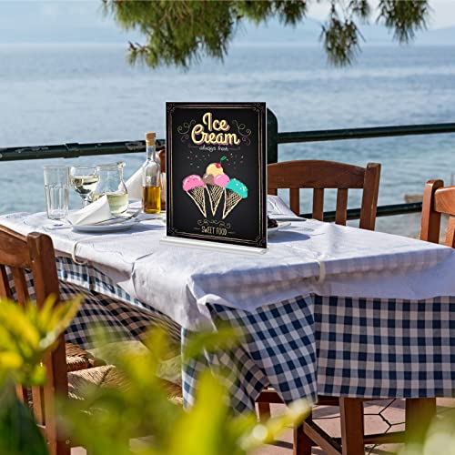 2 Pack 11 x 17 Inches Large Acrylic Sign Holder, Clear T Shaped Sign Holder Table Photo Menu Display Stand Double Sided Picture Flyer Sign Holder for Office Store Restaurant (11 x 17 Inches)