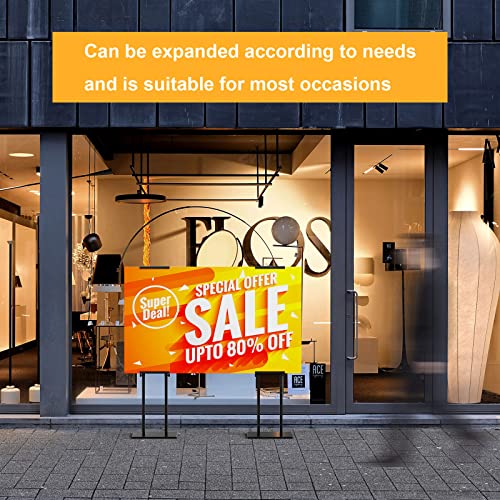 WHAUU 2Pack Display Stand Sign Holder, Heavy Duty Adjustable Poster Stand | Pedestal Sign Stand with Non-Slip Base, Up to 75inch, Double-Sided for Board & Foam Sign, Fit Wedding, Restaurant, Business - size: 75 inch-2PACK