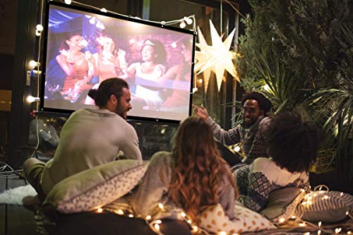 NIERBO Projector Screen Large 250 Inches 16:9 of Thick Canvas Material Wall Mounted Canvas HD Projection Screen Folded for Outside Home Theater 1.6 Gain Not Include Mount - size: 250 inch
