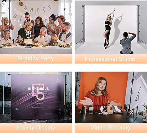 Backdrop Stand, Maxztill 8.5x10Ft Adjustable Photo Backdrop Stand Kit | Backdrop Stand for Parties,4 Crossbars,6 Background Clamps,4 Backdrop Clip Holder,2 Sandbags,1 Carry Bag for Wedding - size: 8.5X10ft Backdrop Stand