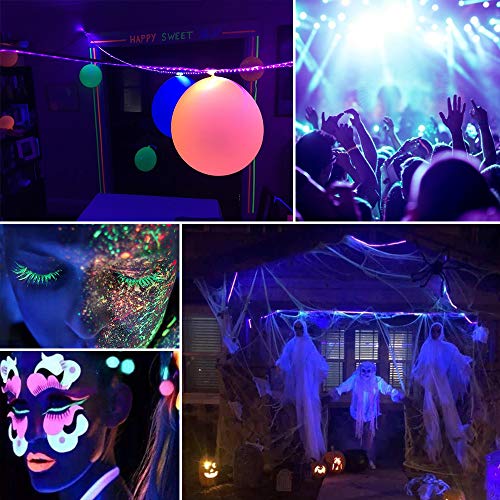 LED UV Black Light Strip Kit, Ultraviolet 16.4FT/5M 3528 300LEDs, 395nm-405nm Blacklight for DJ Bar Club Party Decor Night Fishing with 12V Power Supply - size: 12V Non-Waterproof - 16.4 ft
