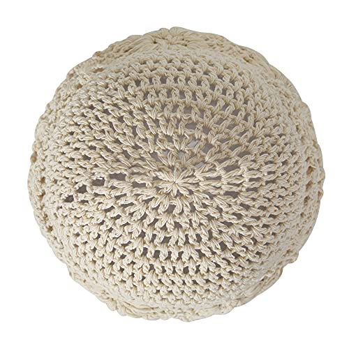 ZLYC Women Cotton Crochet Slouchy Beanie Hat Handmade Knit Summer Skull Cap | Lightweight breathable,boho casual chic look,travel photos festival party,café commute daily wear,beach concert gathering - color: Colour: Beige