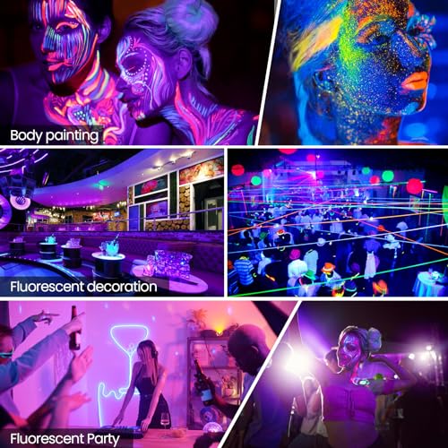50W LED Black Lights 2 Pack, Blacklight Flood Light with On/Off Switch | 6.7Ft Cord, IP65 Waterproof Outdoor Black Lights, Glow in The Dark, Halloween, Body Paint, Fluorescent Poster, Neon Glow - size: 50 watts