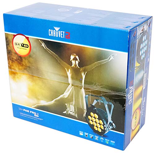 Audiosavings Bundle: (2) Chauvet DJ SlimPar Pro W USB Variable White D-Fi LED Par Can Wash Light Fixture Bundle with Rockville ROCKHAZE 700 CFM DMX Haze Machine Water Based DJ/Club Hazer (3 Items)