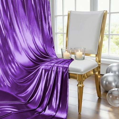 Besutolife Sequin Backdrop Curtains, 20×10 ft Sparkle Wedding & Party Backdrop Drapes with Wrinkle-Resistant Design, Glitter Photography Background for Bridal Showers, Birthdays, Baby Showers - color: Purple, size: 5x10 ft (4 Panels)