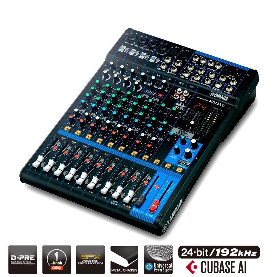 Yamaha MG12 12-Input 4-Bus Mixer - size: 12-Input, style: Standard Mixer