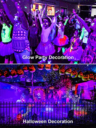 ZUCKEO Halloween Black Light Spotlight Outdoor LED Blacklight, 15W Waterproof Spot Lights Landscape Lighting with US Plug for Glow Party Body Paint Fluorescent Poster Bar Yard Garden Decor(1Pack) - size: 1 Pack