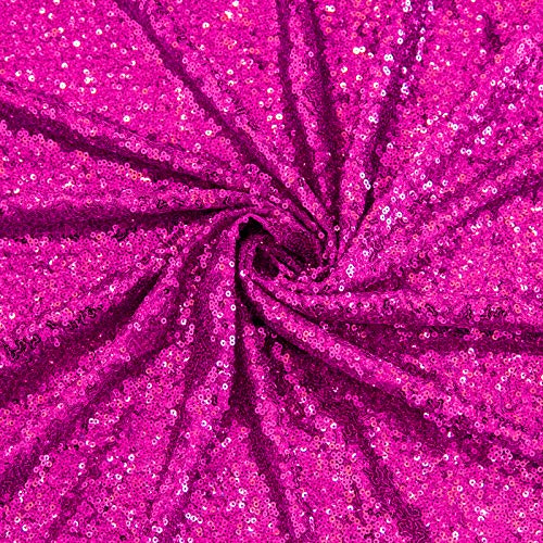 JYFLZQ Hot Pink Sequin Backdrop Curtains for Party 2ft x 8ft 2Panel - color: Hot Pink, size: 2 ft x 8 ft - 2 Panels