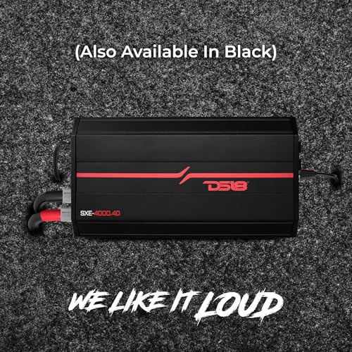 DS18 SXE-4000.4D/RD Car Amplifier Stereo Full-Range Class D 4-Channel 275x4 RMS @4 OHM 4000 Watts - Powerful and Compact Amp for Speakers in Car Audio System - style: SXE-4000.4D/RD
