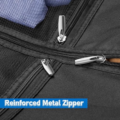 MISSLO 60" Garment Bags for Travel 6" Gusseted Dress Bags for Gowns Long 4 Handles Hanging Clothes Travel Bag with Pocket for Gowns, Suits, Coats - size: 60 inch