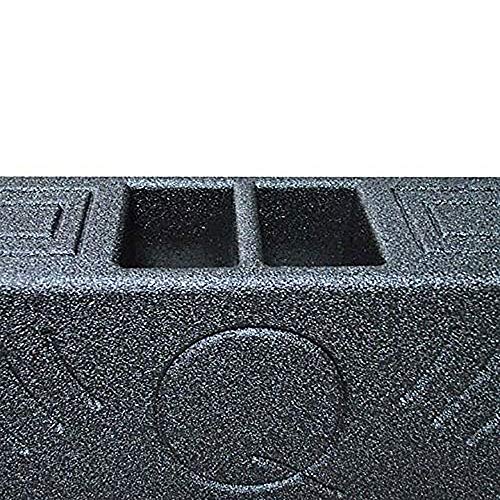 Q Power QBomb Double 10 Inch 34 Hertz Frequency Vented Ported Subwoofer Enclosure Speaker Box with Black Bed Liner Spray and Terminal Cup Connectors - style: 10" Dual QBOMB