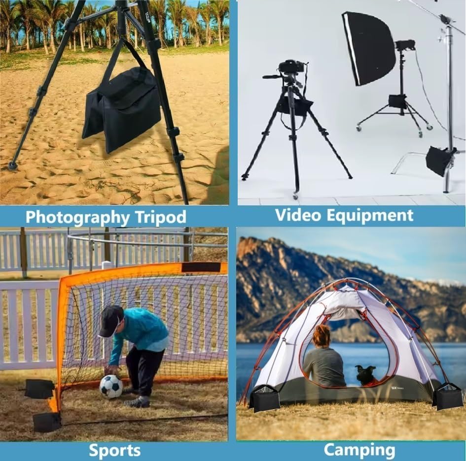 20 Pack Weight Sand Bags Saddle-Bag Style for Photography Tripod, Video Equipment, Studio Set, Light Stand, Film Set, Folding Chair, Camping Tents, Sports, Indoor Outdoor Use - style: 20-Pack
