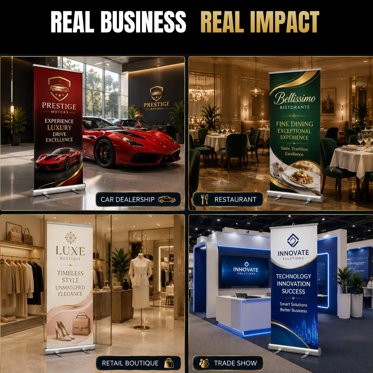 Custom retractable banner with stand by BCB | Pop up stand Printed in USA | Custom roll up banner stand 33x81, birthday banner, gender reveal banner and baby shower welcome banner in one stand - color: Retractable Banner