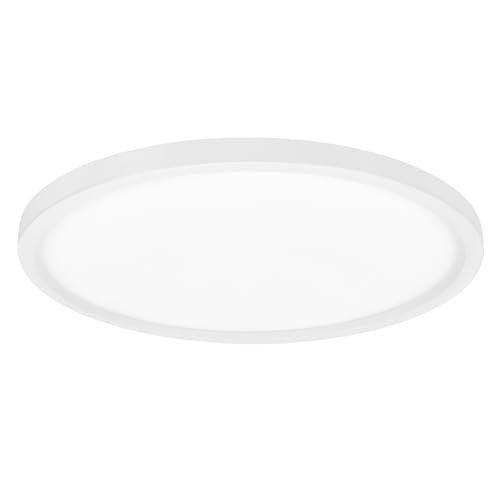 Maxxima 7 in. LED Flush Mount Ceiling Light Fixture, 900 LuMENS, 5 CCT | 2700K-5000K, Round Color Selectable Panel Light, Dimmable, Recessed Can or J-Box Install - size: 7 Inch