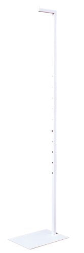 Adjustable Single Costumer Display Rack - White Finish • Adjustable Height From 51" to 78"