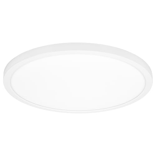 Maxxima 19" White LED Flush Mount Ceiling Light Fixture, 2500 Lumens, 5 CCT | 2700K/3000K/3500K/4000K/5000K, Round Color Selectable Panel Light, Dimmable, Suitable for Shower - size: 19 Inch